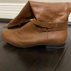 brown leather boots